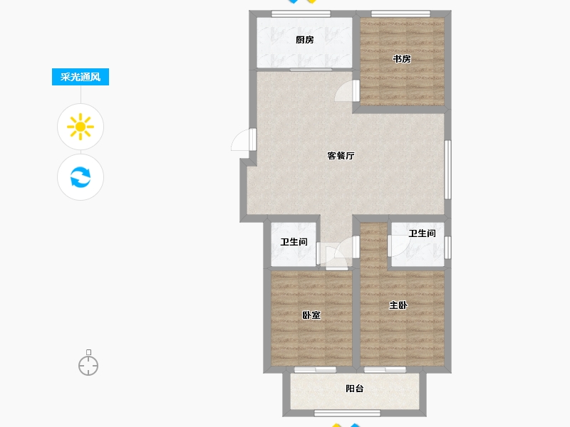 河北省-邢台市-清河-100.00-户型库-采光通风