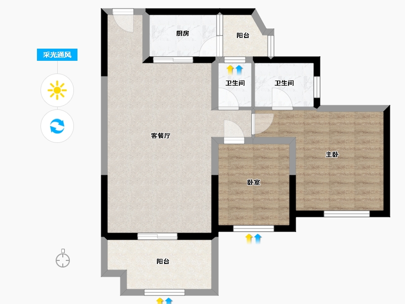 四川省-成都市-红枫岭(一至三期)-72.67-户型库-采光通风