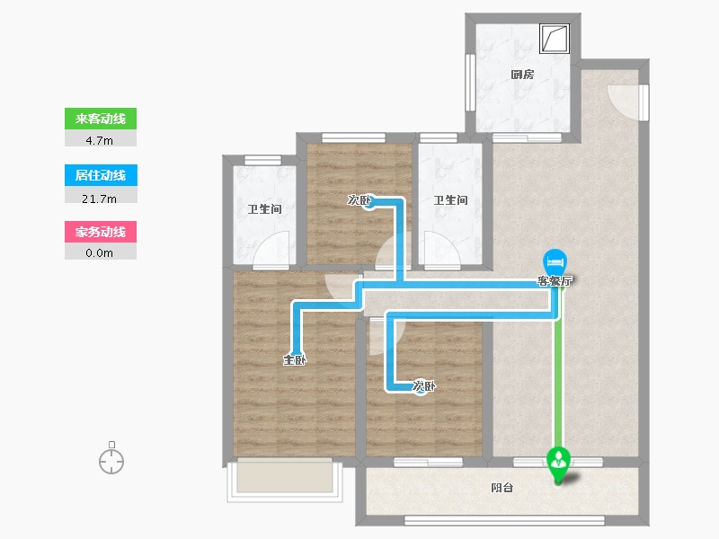 陕西省-咸阳市-融创御河宸院-88.00-户型库-动静线