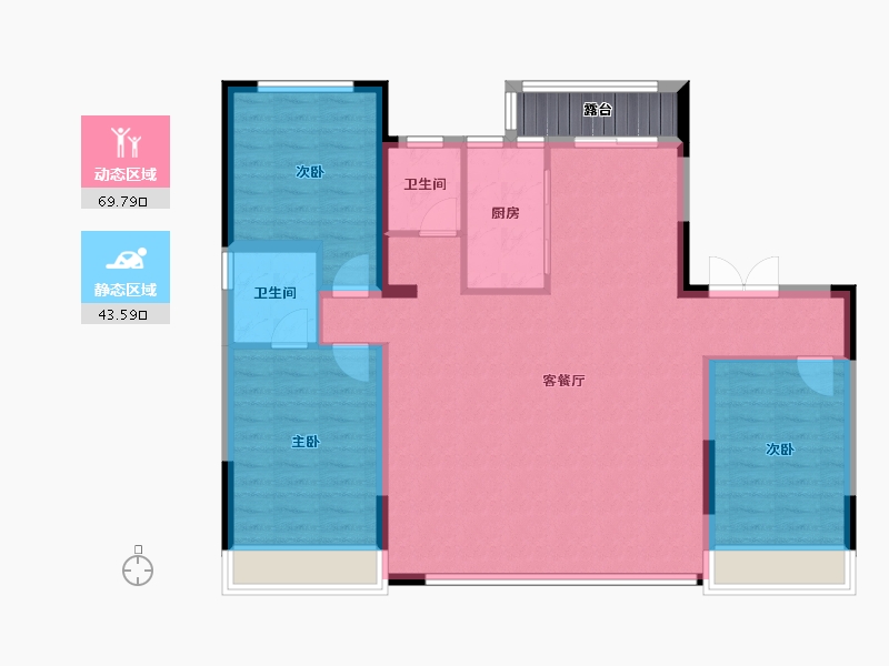 山东省-泰安市-泰实学府春天-116.00-户型库-动静分区