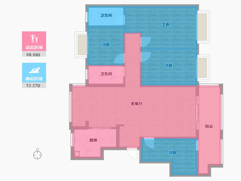 广东省-深圳市-前海湾花园-109.34-户型库-动静分区