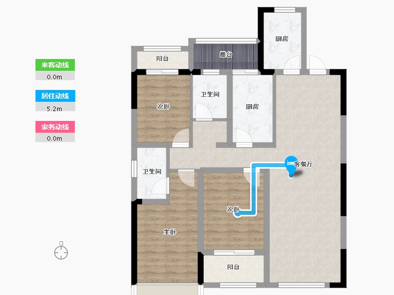 山东省-泰安市-泰实学府春天-102.40-户型库-动静线