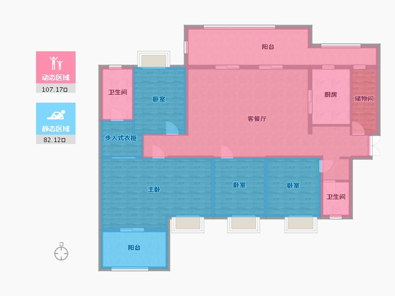 广西壮族自治区-南宁市-天地明珠-143.84-户型库-动静分区