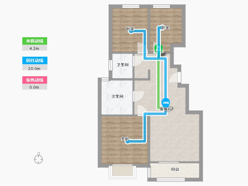 天津-天津市-中交上东湾-71.41-户型库-动静线