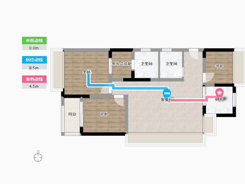 贵州省-贵阳市-中铁我山-88.00-户型库-动静线