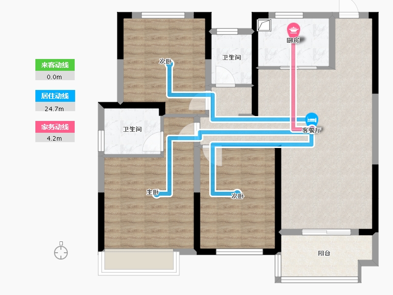 安徽省-阜阳市-高速时代公馆-93.60-户型库-动静线