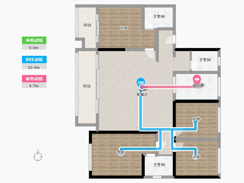 陕西省-西安市-农兴小郭新村-西区-155.20-户型库-动静线