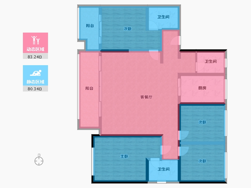 陕西省-西安市-农兴小郭新村-西区-155.20-户型库-动静分区