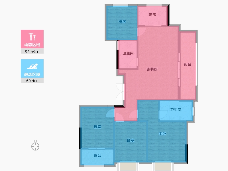 浙江省-台州市-方远天宁誉府-103.20-户型库-动静分区