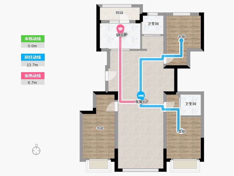 黑龙江省-大兴安岭地区-学府名苑-102.94-户型库-动静线