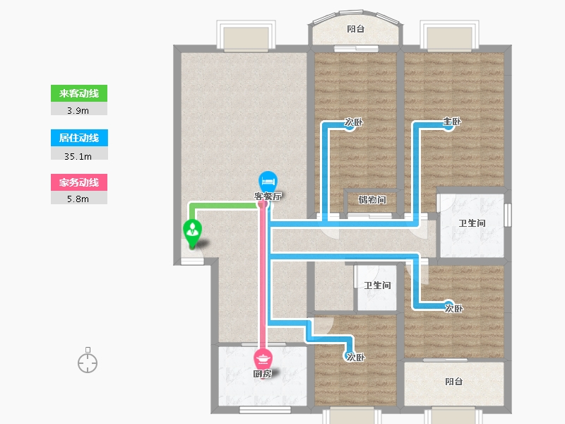 云南省-昆明市-华夏园-133.43-户型库-动静线