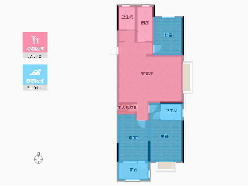 山东省-济宁市-盛泰广场-104.85-户型库-动静分区