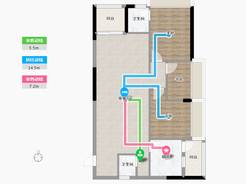 广东省-汕头市-香域滨江-87.04-户型库-动静线