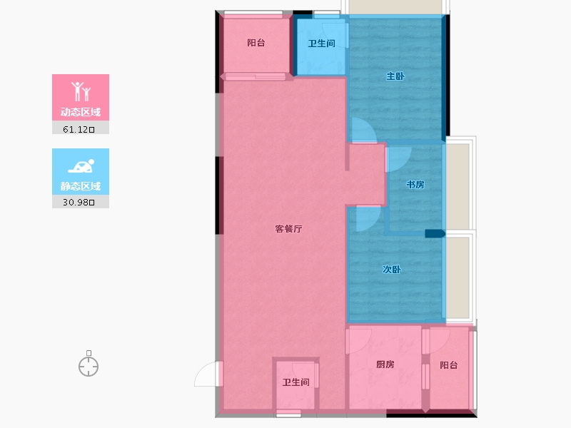 广东省-汕头市-香域滨江-87.04-户型库-动静分区