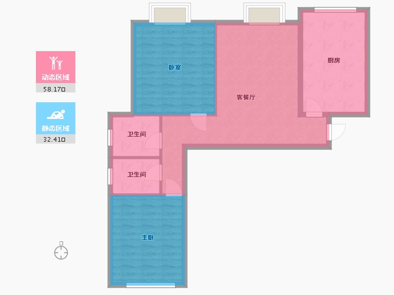 河北省-邯郸市-春光小区-99.20-户型库-动静分区