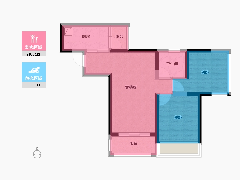 四川省-攀枝花市-领地阳光花城-54.19-户型库-动静分区