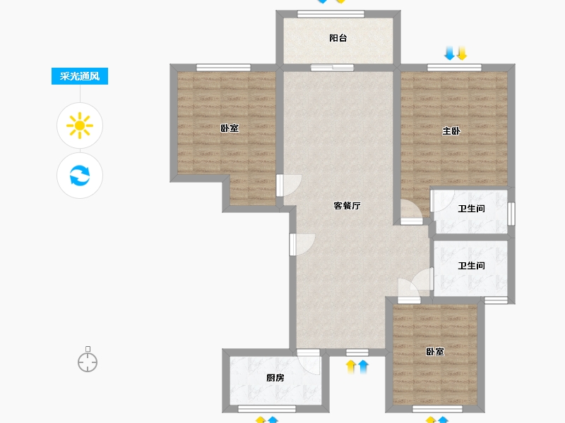 河北省-邢台市-中豪熙湖-99.20-户型库-采光通风