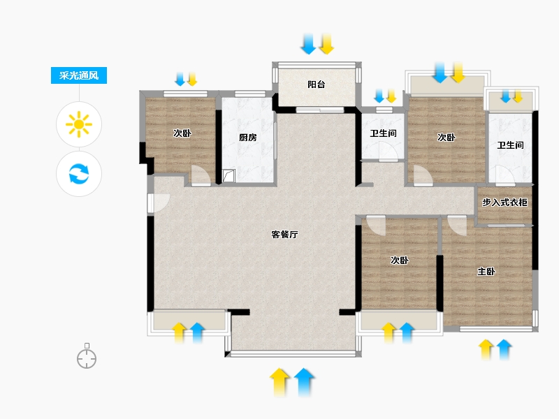 广东省-江门市-建发和玺-138.00-户型库-采光通风