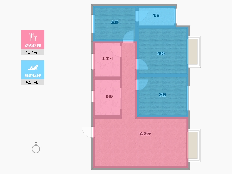 河北省-保定市-锦尚小区-82.40-户型库-动静分区