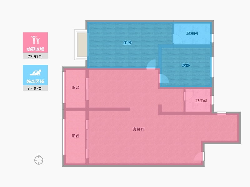 辽宁省-抚顺市-澳海御景苑-104.00-户型库-动静分区