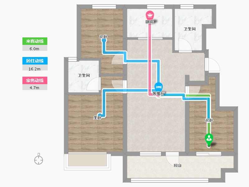 辽宁省-大连市-保利时代-78.40-户型库-动静线