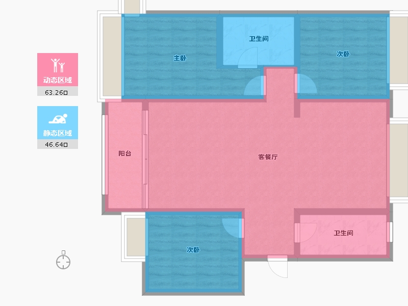 河北省-石家庄市-祥云国际-110.19-户型库-动静分区