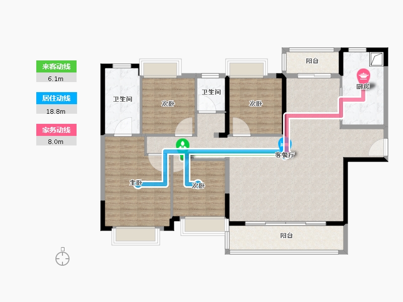 福建省-漳州市-建发缦云-133.60-户型库-动静线