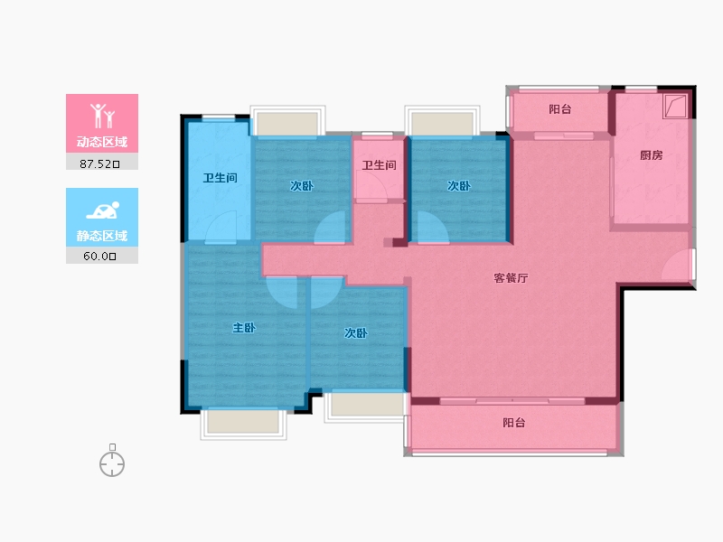 福建省-漳州市-建发缦云-133.60-户型库-动静分区