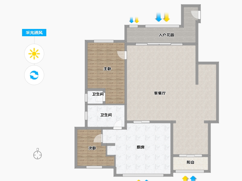 广东省-佛山市-佛山市高明区锦花花园-165.00-户型库-采光通风