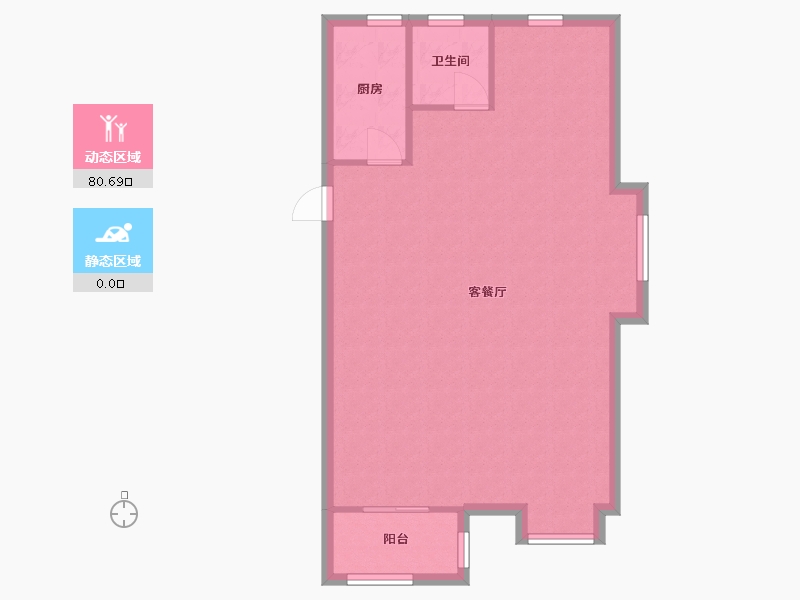 浙江省-宁波市-鸣芩嘉苑-73.94-户型库-动静分区