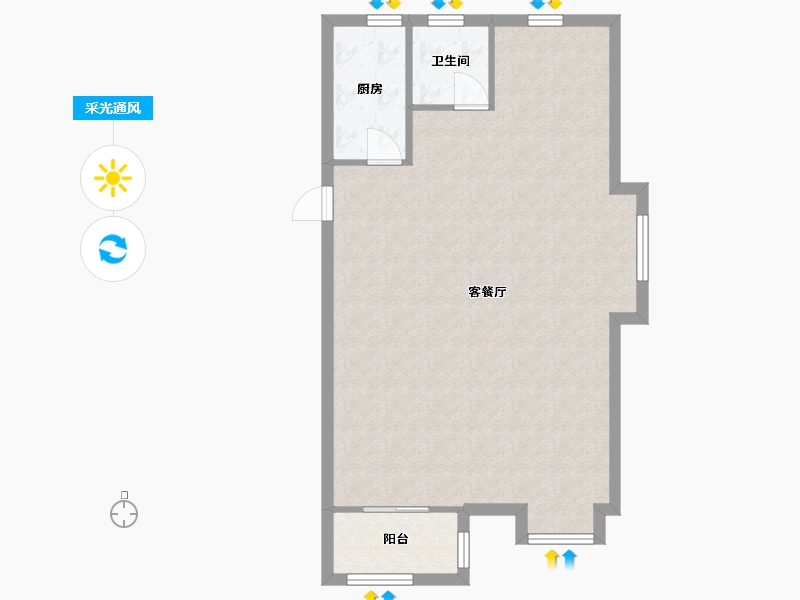 浙江省-宁波市-鸣芩嘉苑-73.94-户型库-采光通风