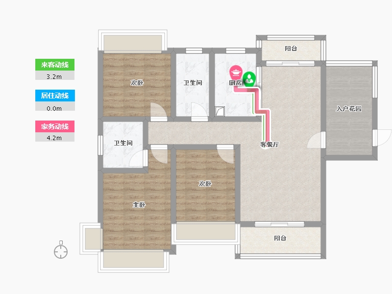 湖南省-株洲市-中房天玺湾-97.40-户型库-动静线