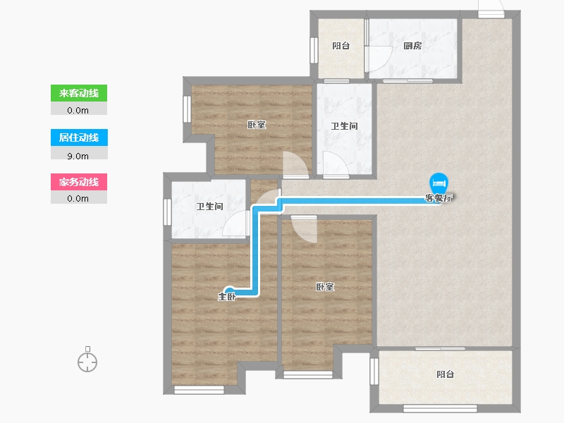 广东省-佛山市-欧浦花城-94.99-户型库-动静线