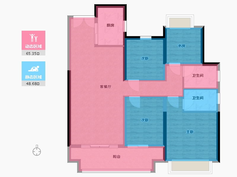 江西省-南昌市-吾悦华府-102.40-户型库-动静分区