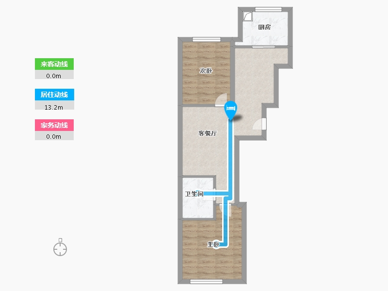 北京-北京市-北京中瑞公寓-51.20-户型库-动静线