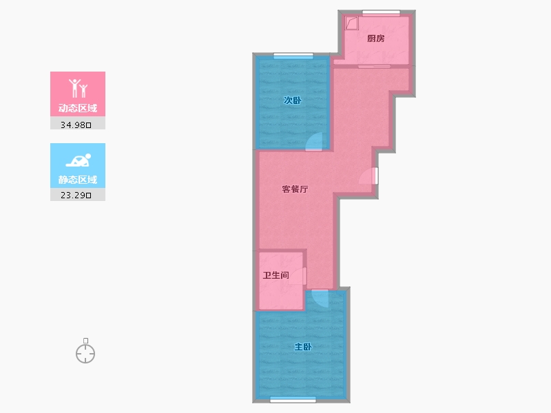 北京-北京市-北京中瑞公寓-51.20-户型库-动静分区