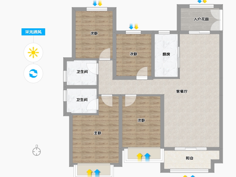 山西省-运城市-五洲观山悦-108.00-户型库-采光通风