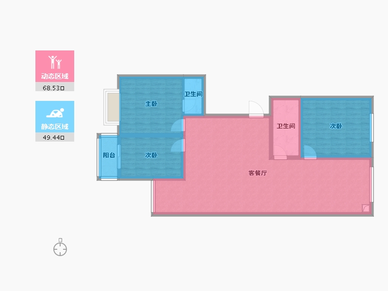 河北省-承德市-府佑家园-106.40-户型库-动静分区