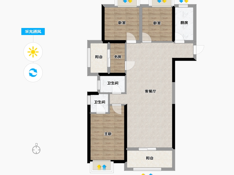 福建省-龙岩市-美伦生态城-94.44-户型库-采光通风