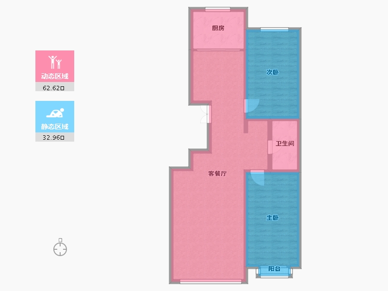 内蒙古自治区-锡林郭勒盟-海龙新城-85.60-户型库-动静分区