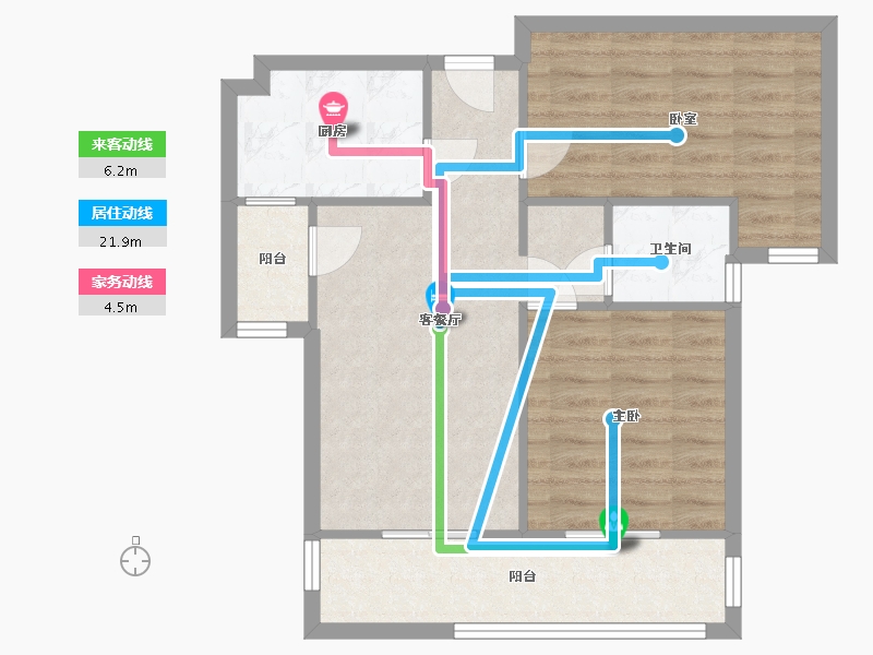 湖北省-宜昌市-兴润首府-66.08-户型库-动静线