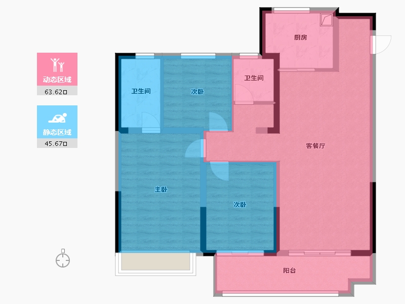 山东省-泰安市-五岳风华-98.72-户型库-动静分区