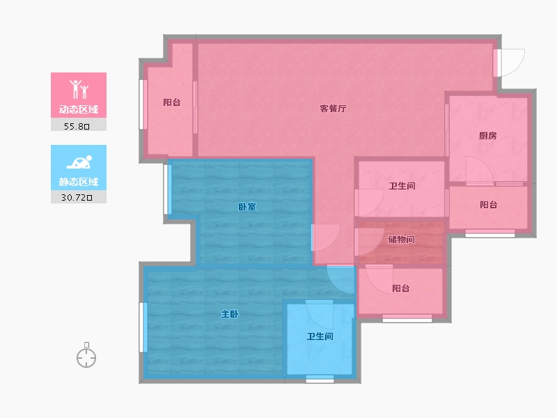 重庆-重庆市-御璟湖山-79.00-户型库-动静分区