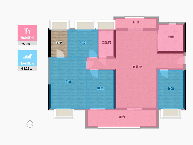 广东省-云浮市-美丽泷江-114.40-户型库-动静分区