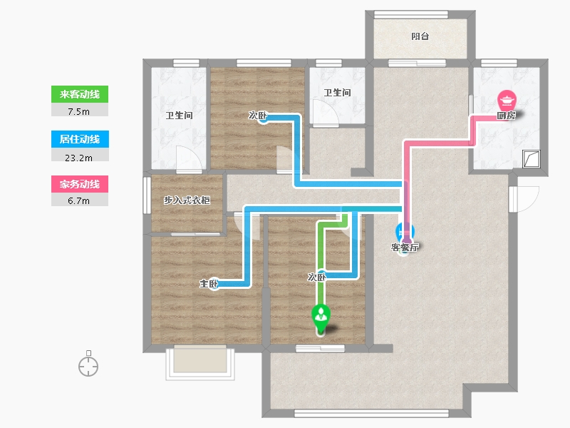 湖北省-咸宁市-崇阳壹号院-101.60-户型库-动静线