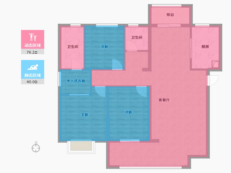 湖北省-咸宁市-崇阳壹号院-101.60-户型库-动静分区