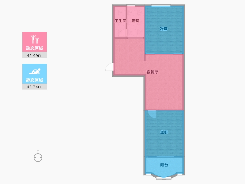 福建省-福州市-中亭街C区(利业苑)-54.00-户型库-动静分区