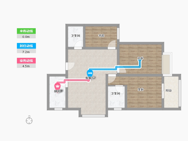 福建省-福州市-福州高新区海西高新技术产业园1期安置房C区-84.00-户型库-动静线