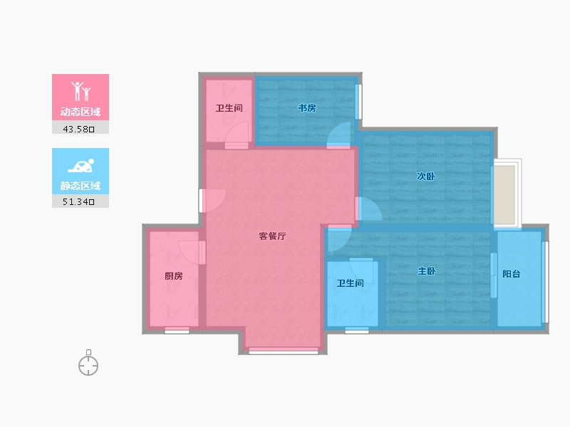 福建省-福州市-福州高新区海西高新技术产业园1期安置房C区-84.00-户型库-动静分区