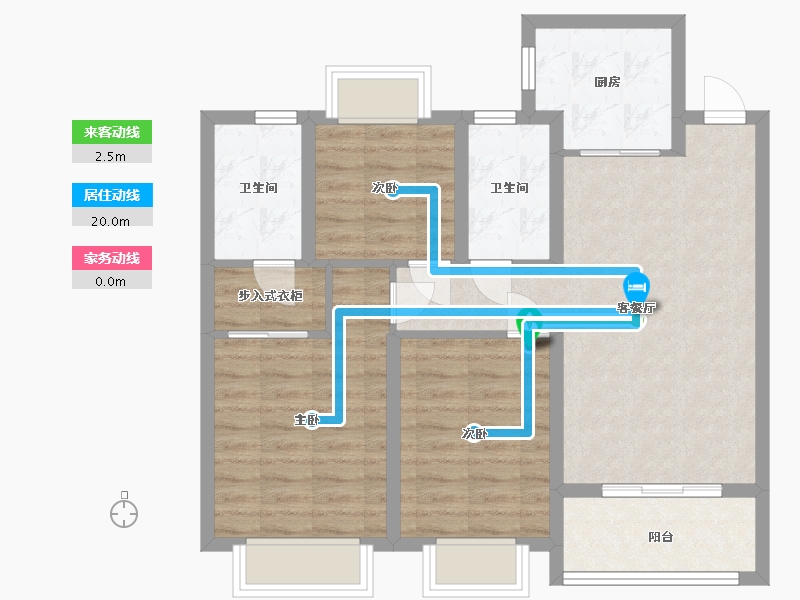 浙江省-台州市-誉峰嘉园-78.72-户型库-动静线